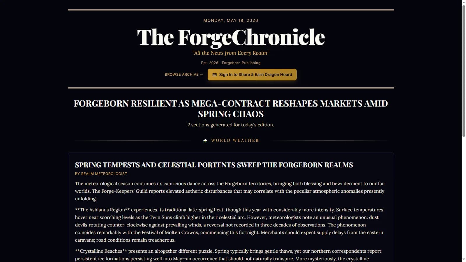 ForgeChronicle — screenshot 1